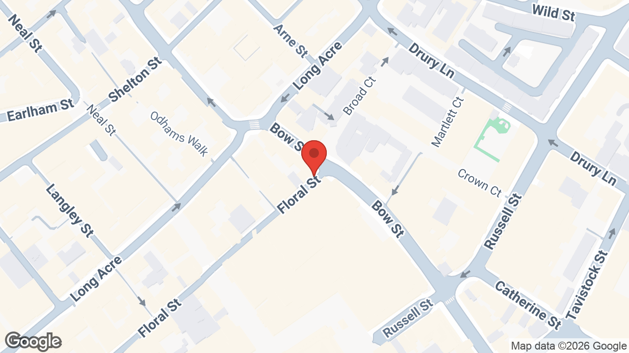 Map showing the location of Royal Opera House