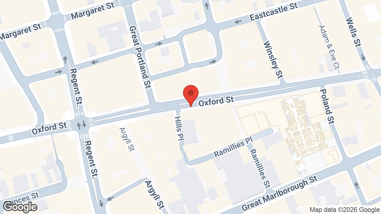 Map showing the location of The London Palladium