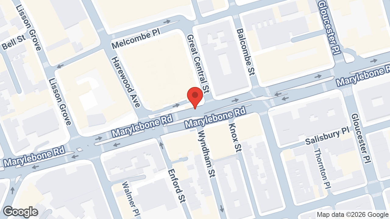 Map showing the location of St Mary's Marylebone (Venue Hire)