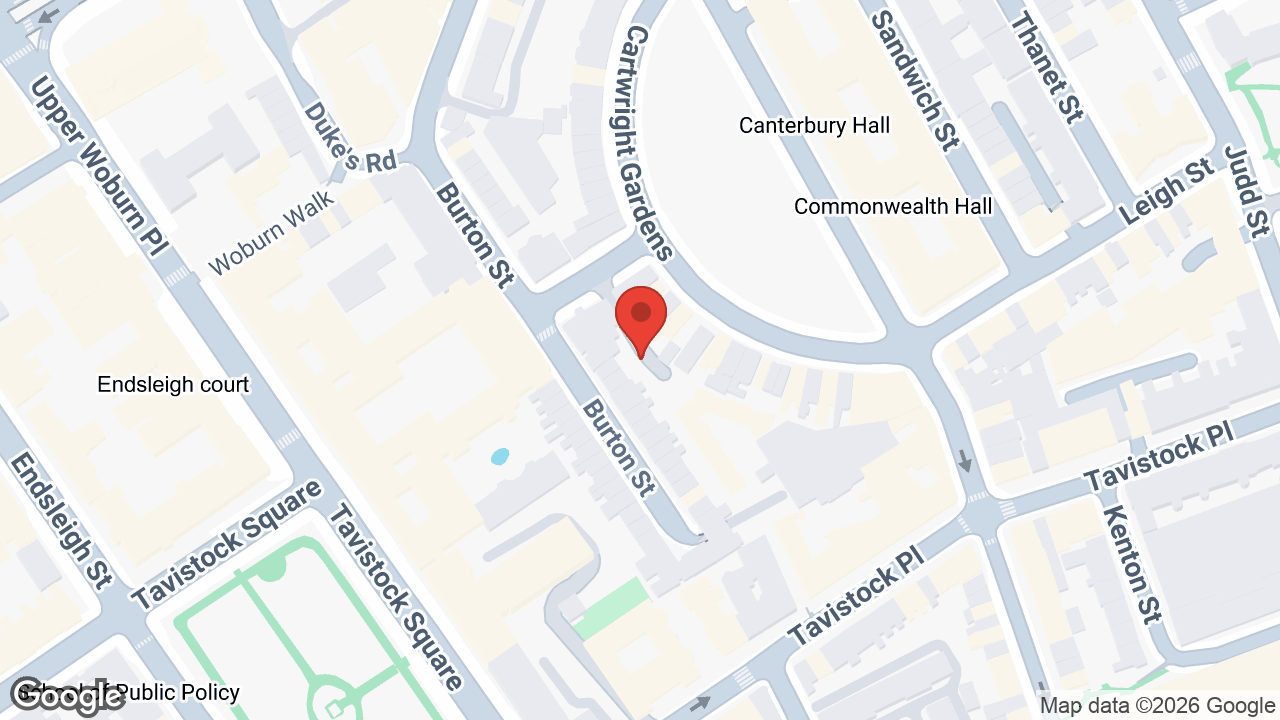 Map showing the location of The London Pub